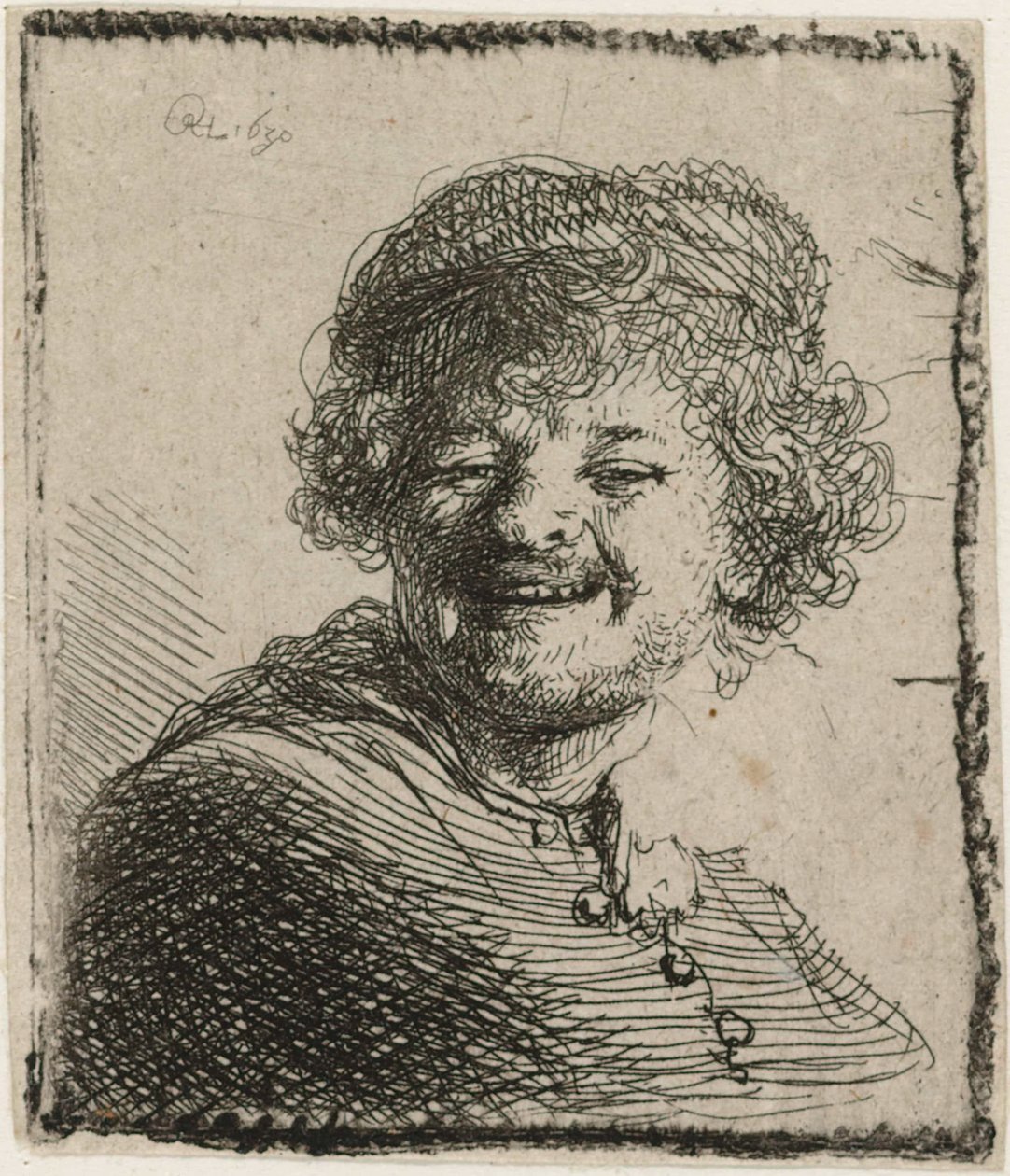 Autorretrato con Gorro de Rembrandt van Rijn