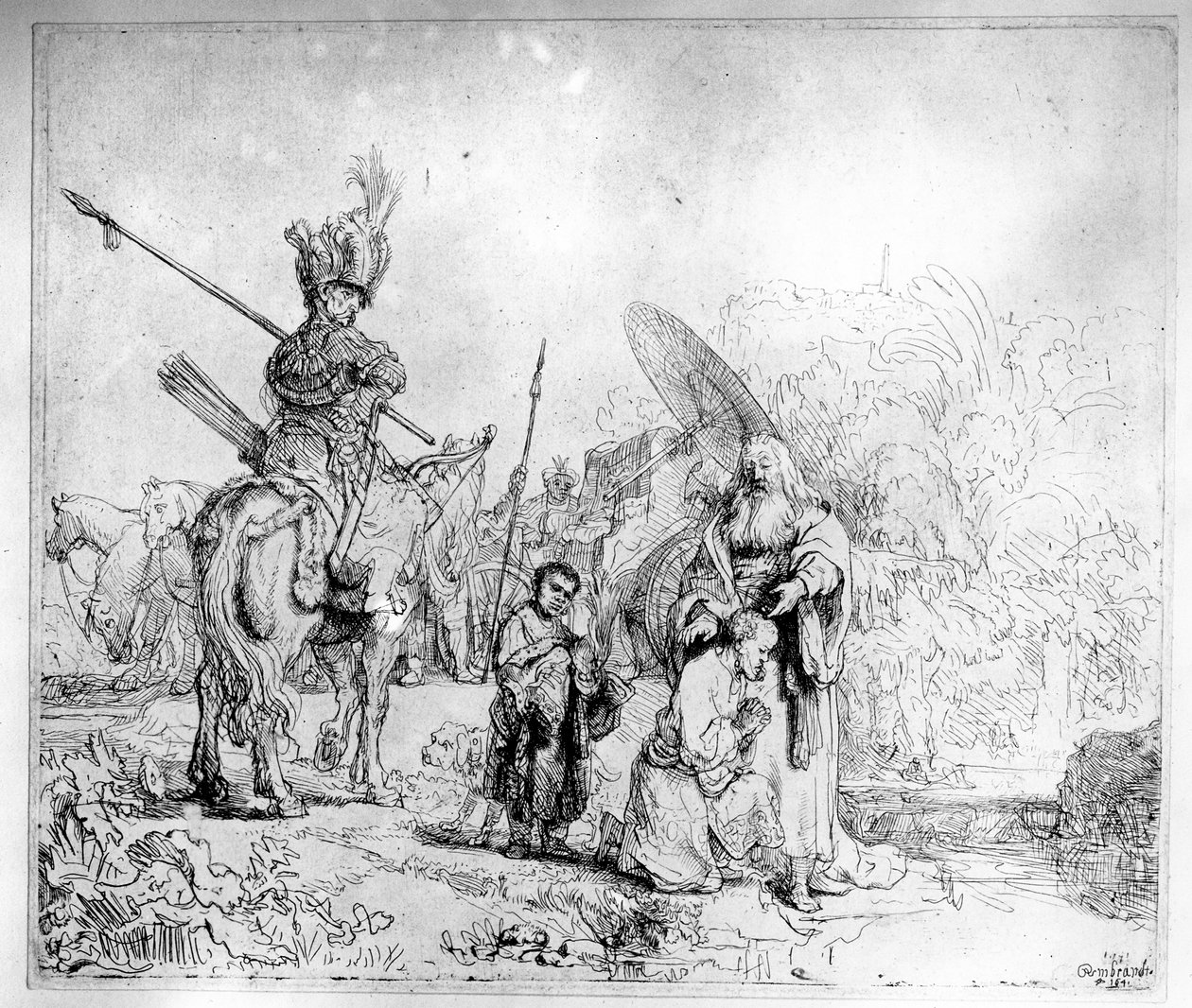 El bautismo del eunuco, 1641 de Rembrandt van Rijn