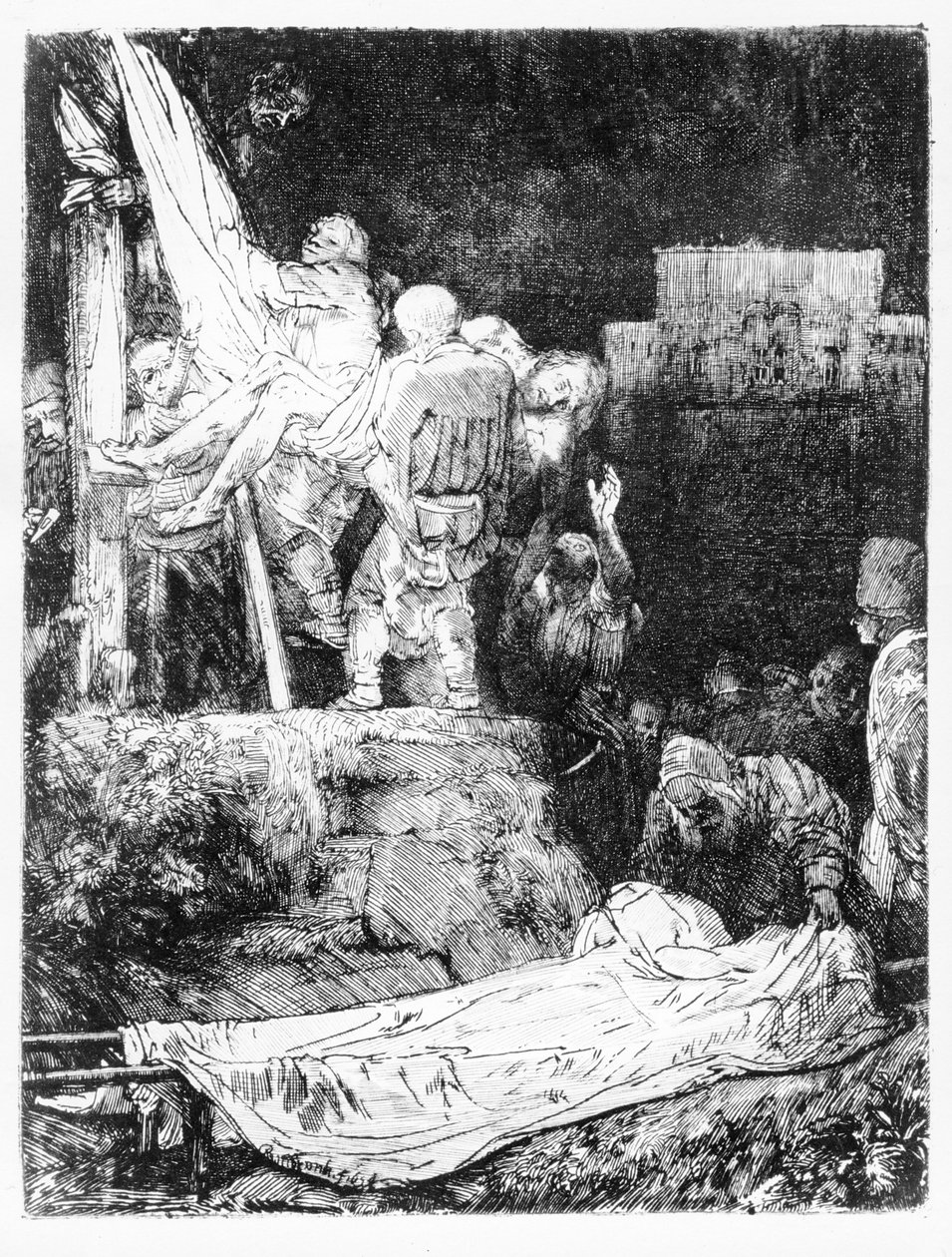 El Descendimiento de la Cruz, 1654 de Rembrandt van Rijn