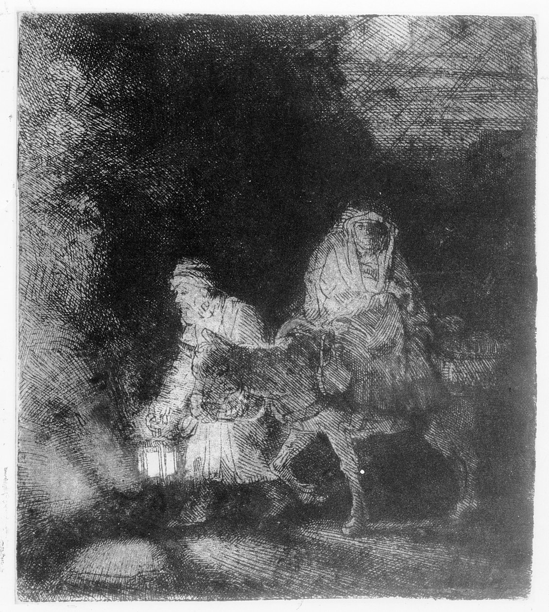 La huida a Egipto, 1651 de Rembrandt van Rijn
