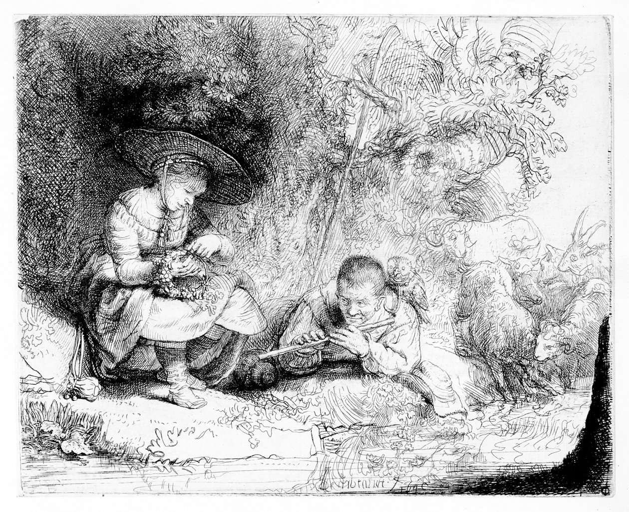 El flautista, 1642 de Rembrandt van Rijn