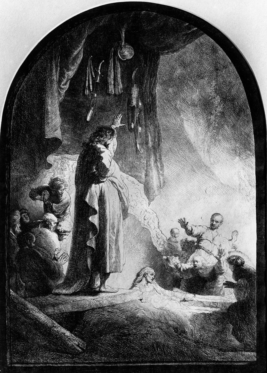 La gran resurrección de Lázaro de Rembrandt van Rijn