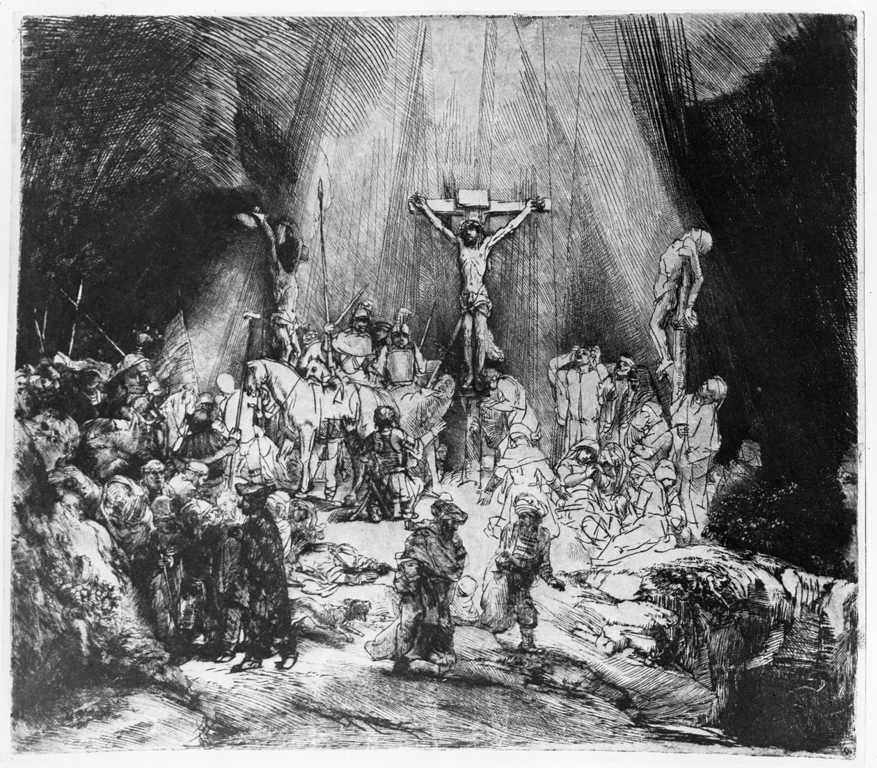 Las Tres Cruces, 1653 de Rembrandt van Rijn