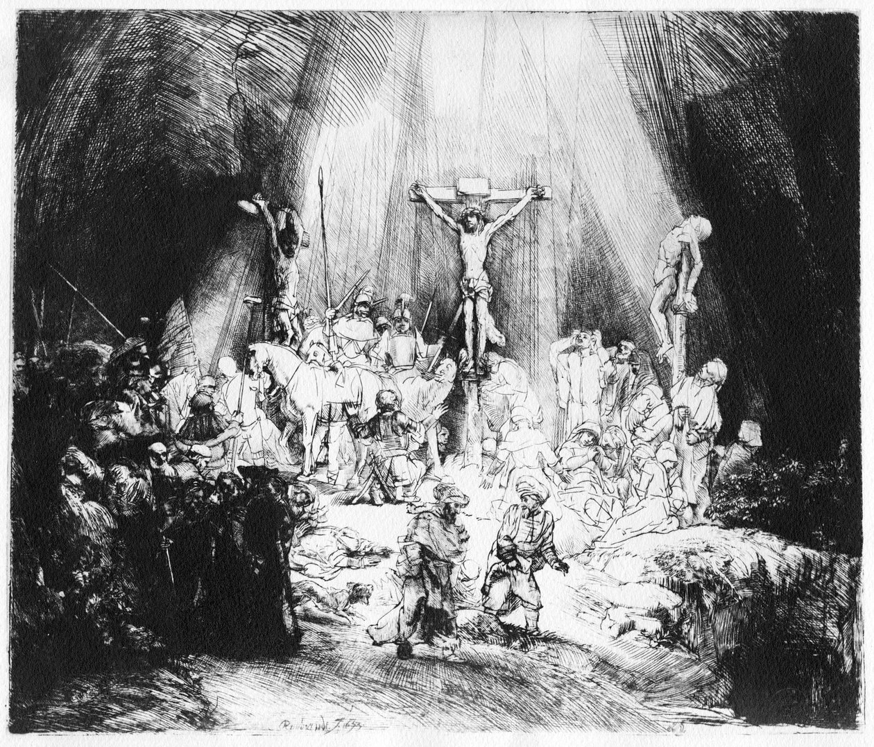 Las tres cruces, 1653 de Rembrandt van Rijn