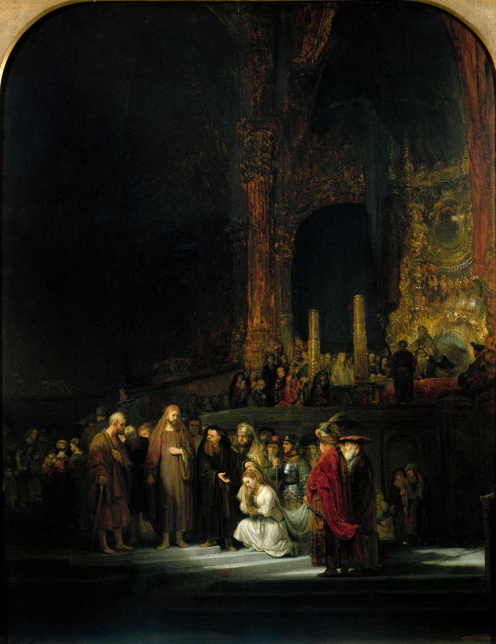 La mujer sorprendida en adulterio, 1644 de Rembrandt van Rijn