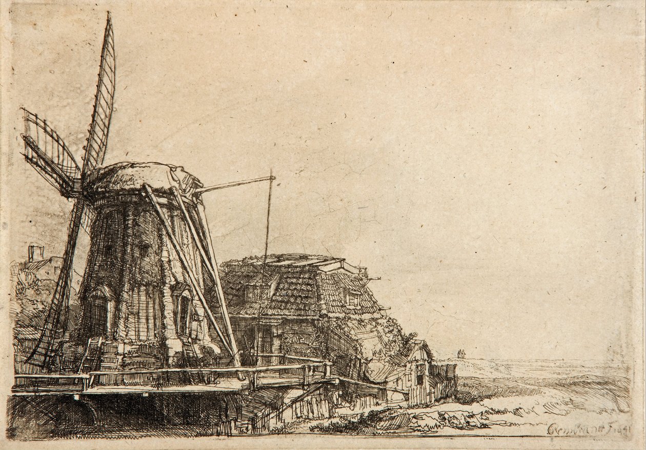 El molino de viento de Rembrandt van Rijn