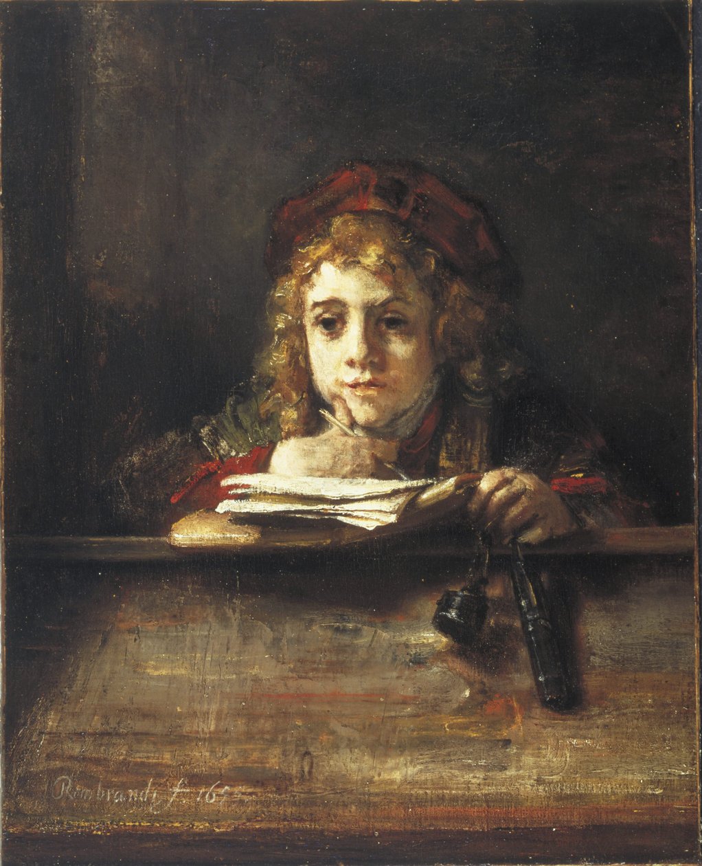 Tito en su escritorio de Rembrandt van Rijn