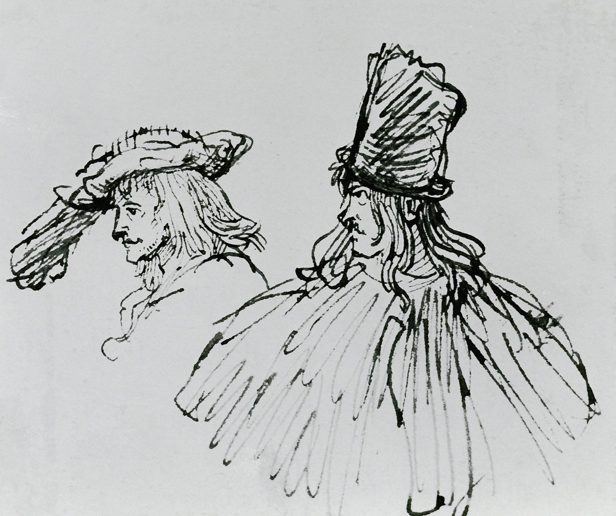Dos actores de Rembrandt van Rijn