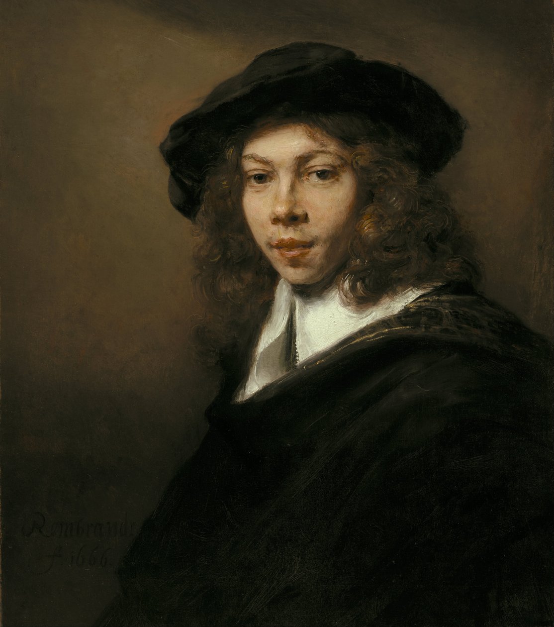 Joven con boina negra de Rembrandt van Rijn