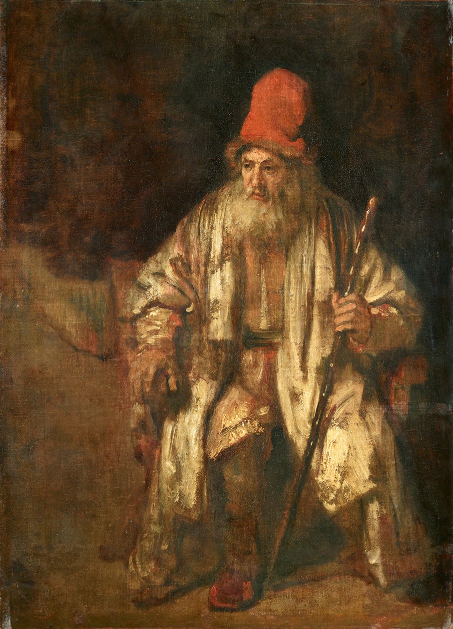 Viejo con gorra roja de Rembrandt