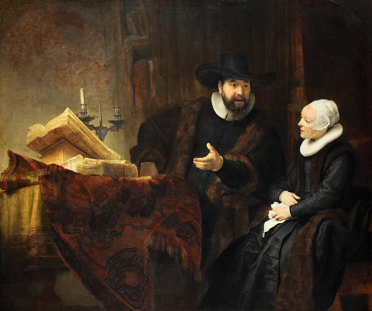 El predicador menonita Cornelis Claesz Anslo (1592-1646) y su esposa Aeltje Gerritsdr Schouten de Rembrandt