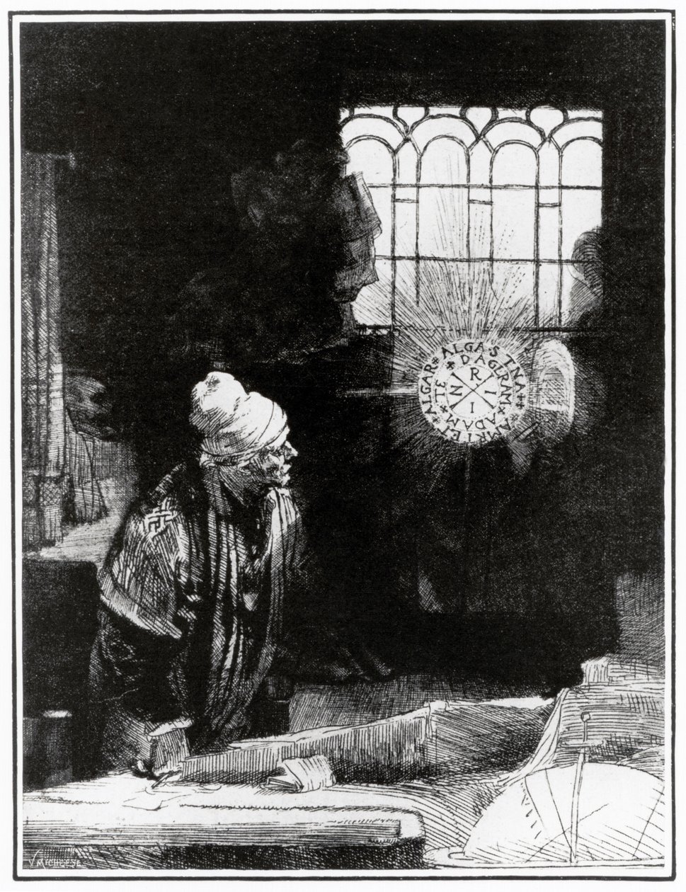 Fausto de Goethe de Rembrandt Harmensz. van Rijn (after)