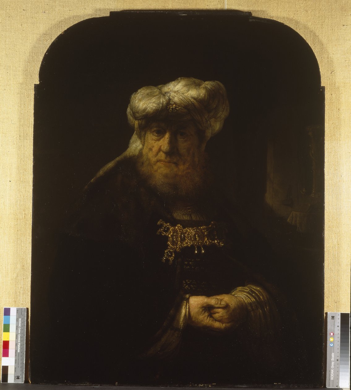 Un hombre con traje oriental, circa 1639 de Rembrandt Harmensz. van Rijn