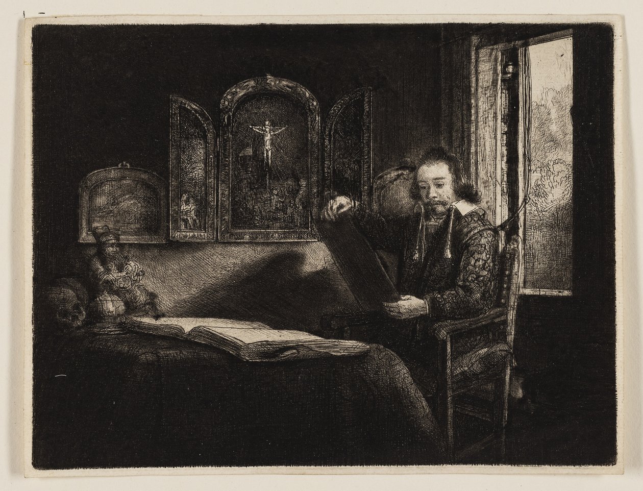 Abraham Francen, Boticario, c.1657 (aguafuerte y punta seca en negro sobre papel) de Rembrandt Harmensz. van Rijn