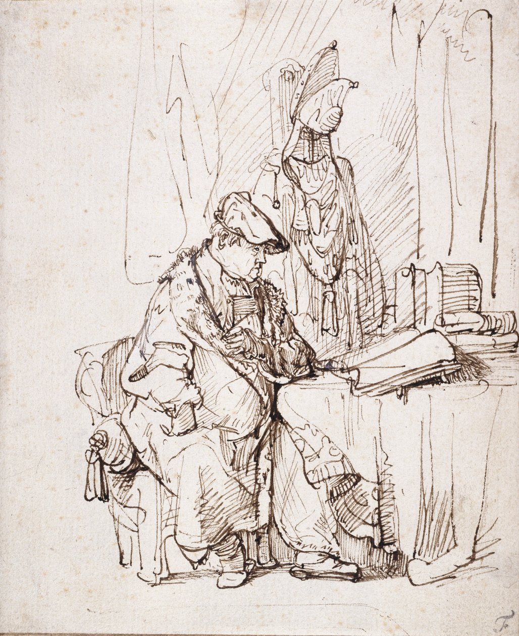 Un actor en su camerino de Rembrandt Harmensz. van Rijn