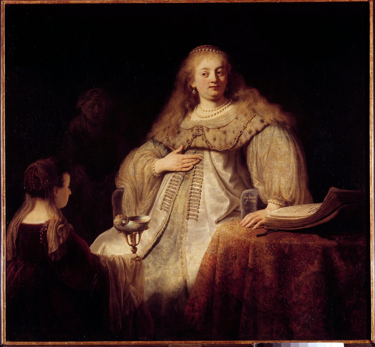 Artemisa I, reina de la ciudad de Halicarnaso en el siglo IV a.C. de Rembrandt van Rijn