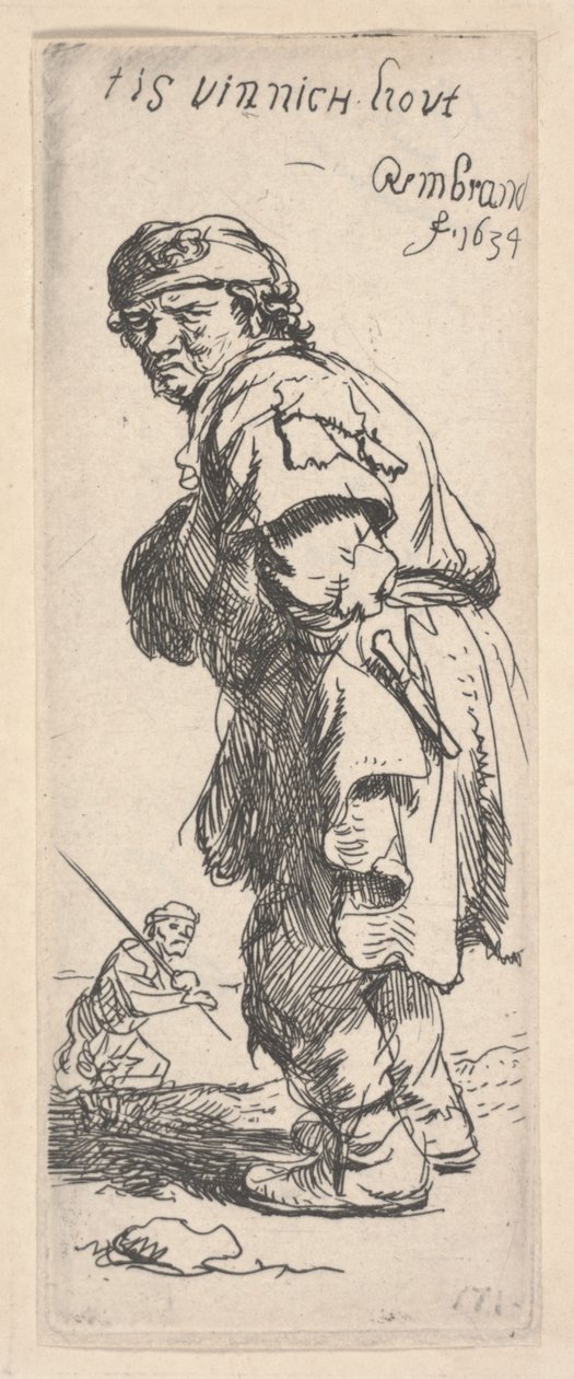 Mendigo hablando de Rembrandt van Rijn