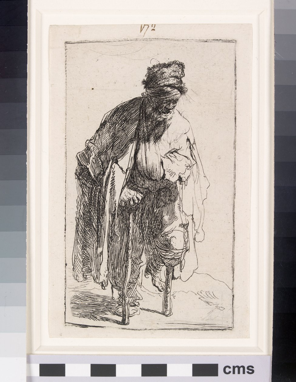 Mendigo con una pierna de madera, c.1630 de Rembrandt van Rijn