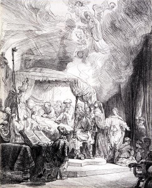 Muerte de la Virgen de Rembrandt Harmensz. van Rijn