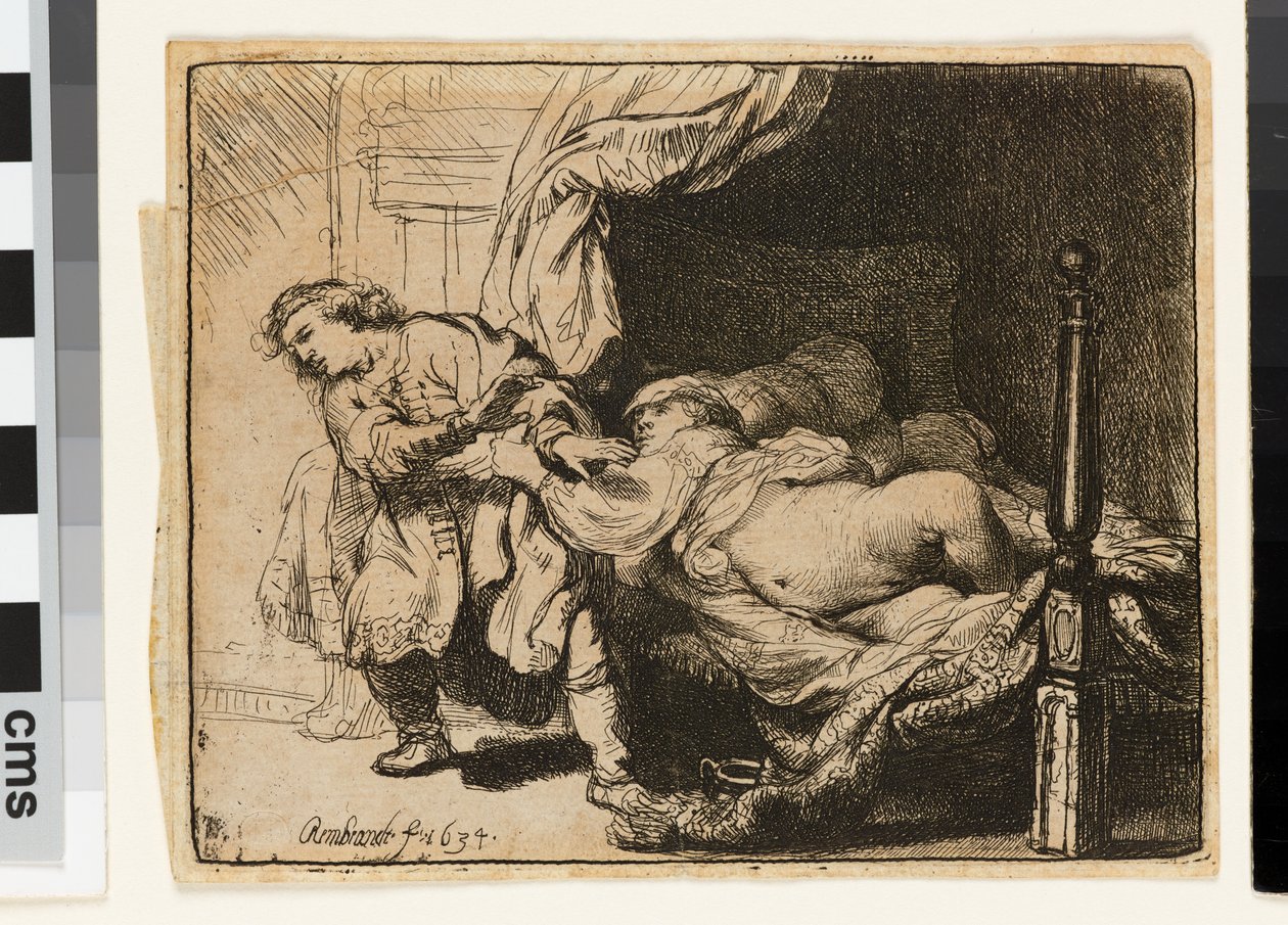 José y la Esposa de Potifar de Rembrandt van Rijn