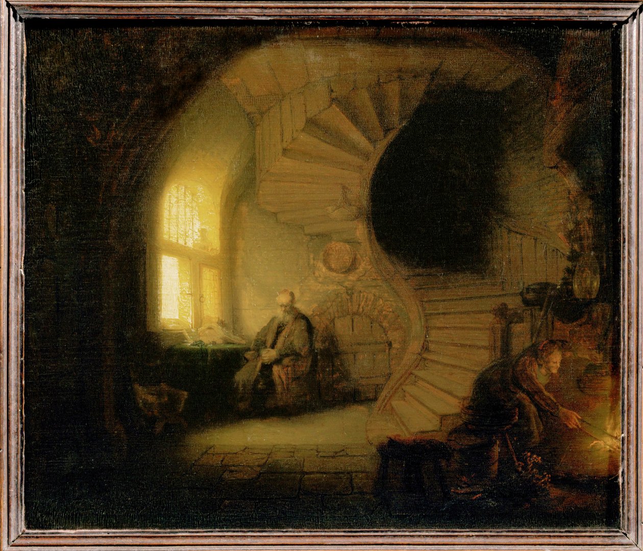 Meditando filósofo ... de Rembrandt Harmensz. van Rijn