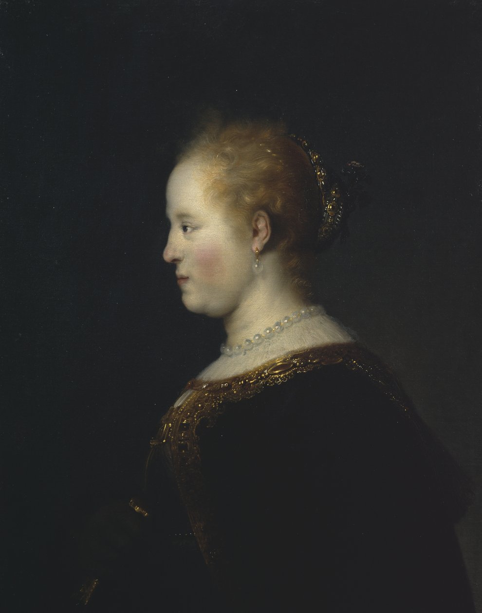 Retrato de una joven, después de 1632 de Rembrandt van Rijn