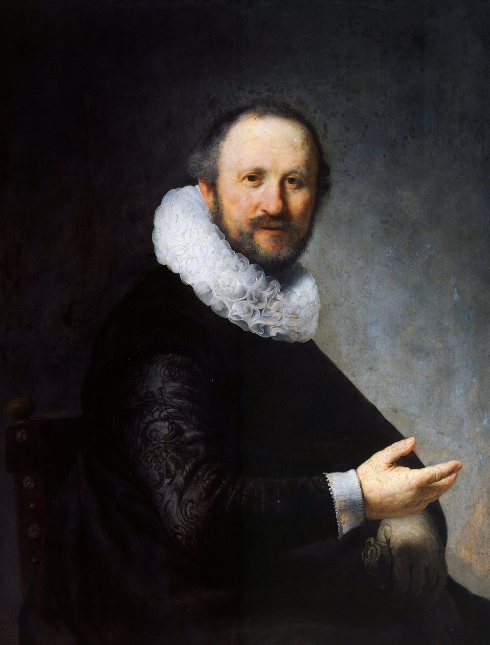Retrato de un hombre sentado de Rembrandt Harmensz. van Rijn