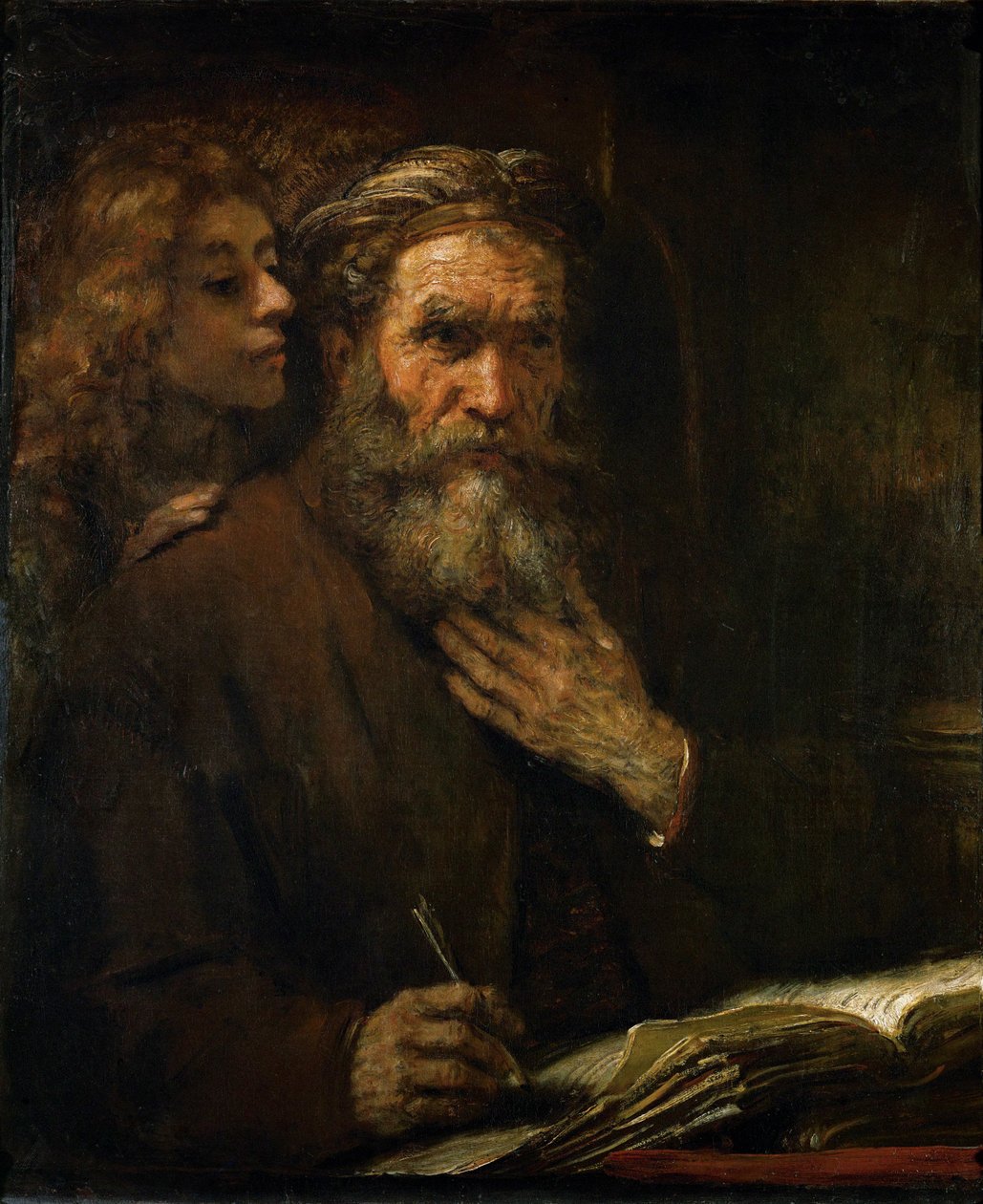 San Mateo inspirado por un ángel ... de Rembrandt Harmensz. van Rijn