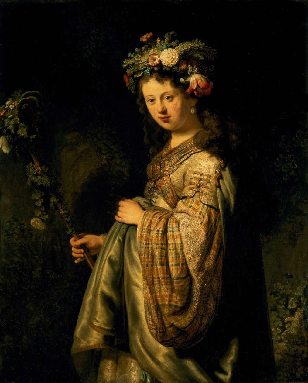Saskia como Flora de Rembrandt van Rijn