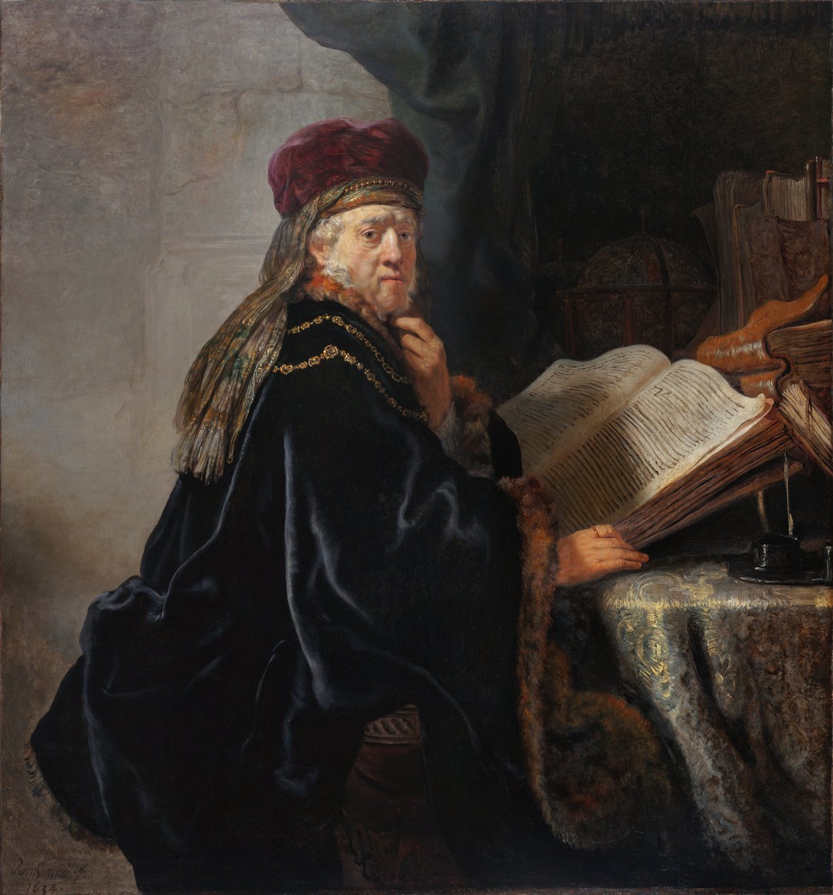 Erudito en su estudio de Rembrandt van Rijn