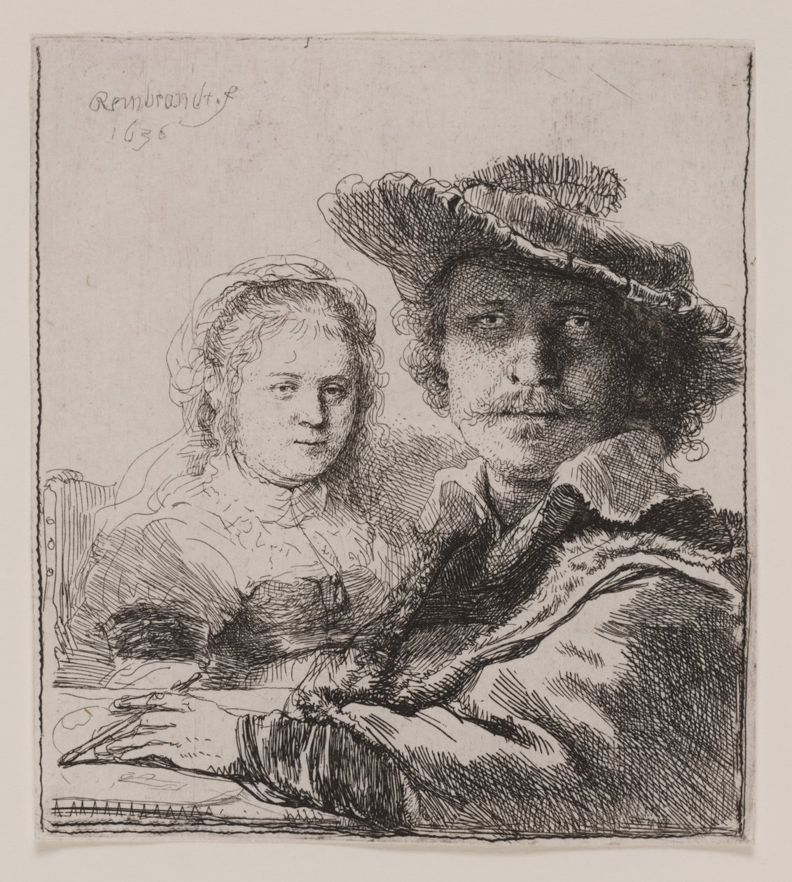 Autorretrato con Saskia de Rembrandt van Rijn