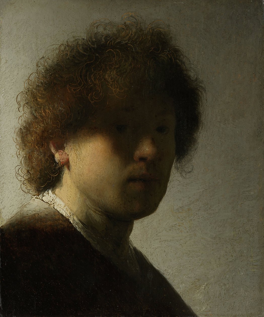 Autorretrato de joven, c.1628 de Rembrandt van Rijn