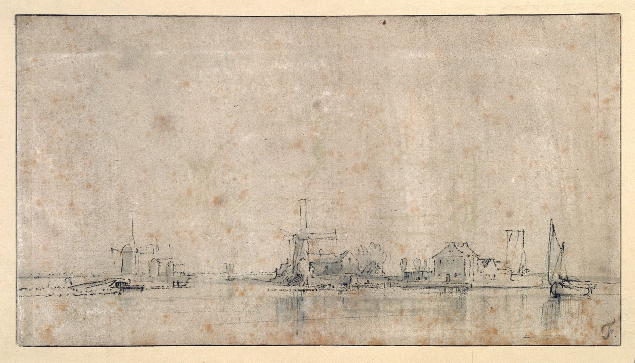 El Amstel en el Omval, c.1650-53 de Rembrandt Harmensz. van Rijn