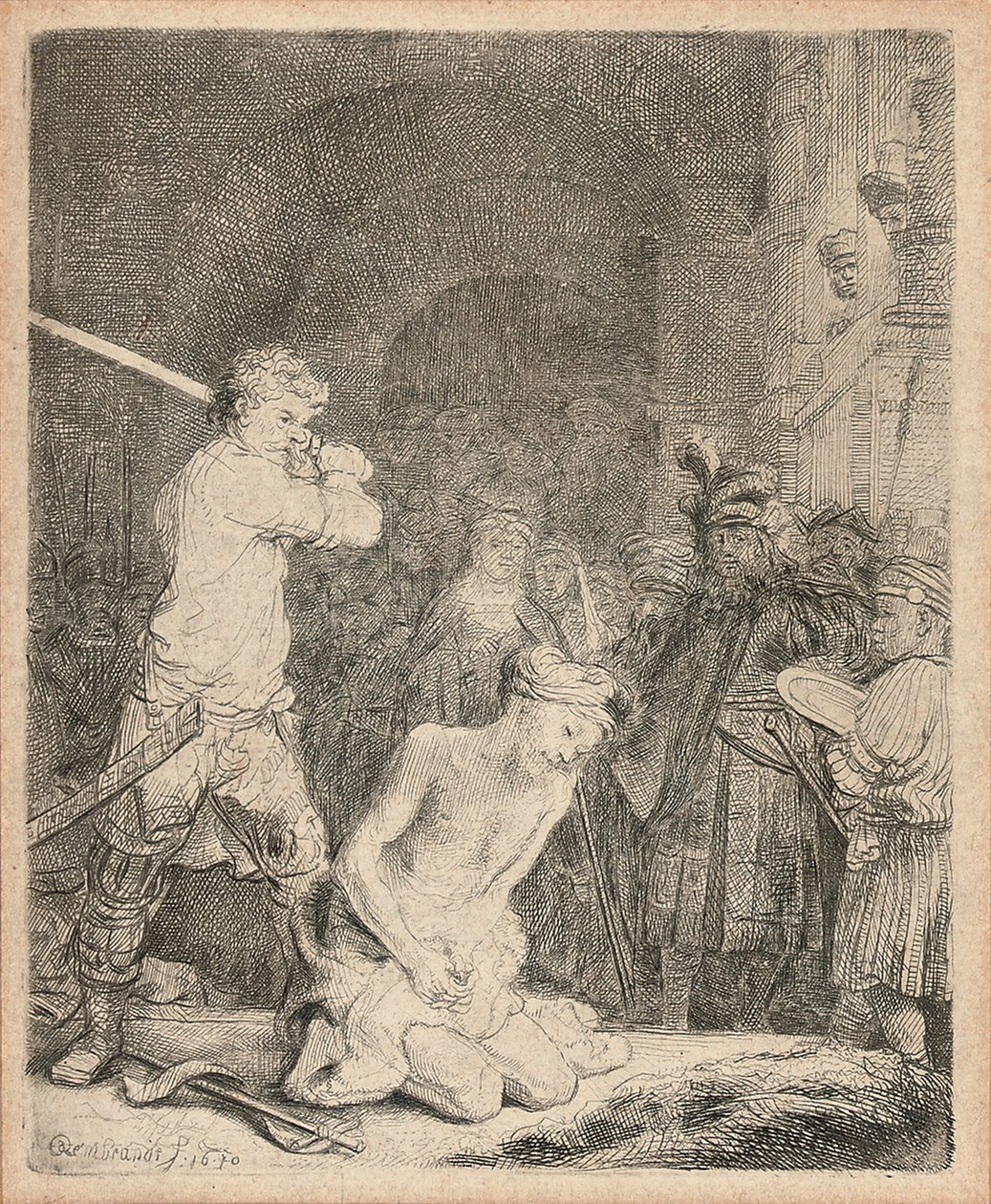 La decapitación de Juan el Bautista, 1640 de Rembrandt van Rijn