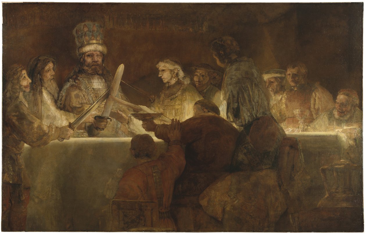 La conspiración de los bátavos bajo Claudio Civilis, c.1666 de Rembrandt van Rijn