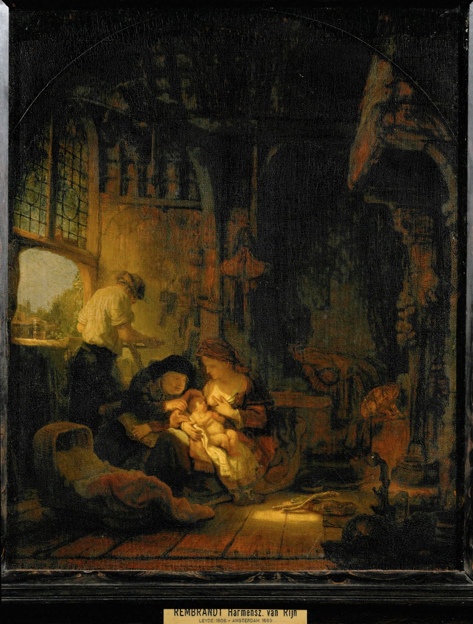 La Sagrada Familia, también conocida como " La Casa del Carpintero " ... de Rembrandt Harmensz. van Rijn