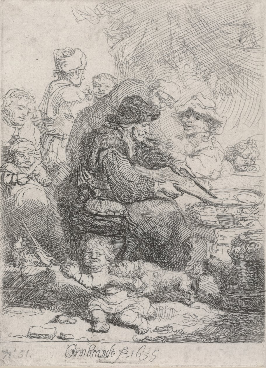 La mujer de los panqueques de Rembrandt van Rijn