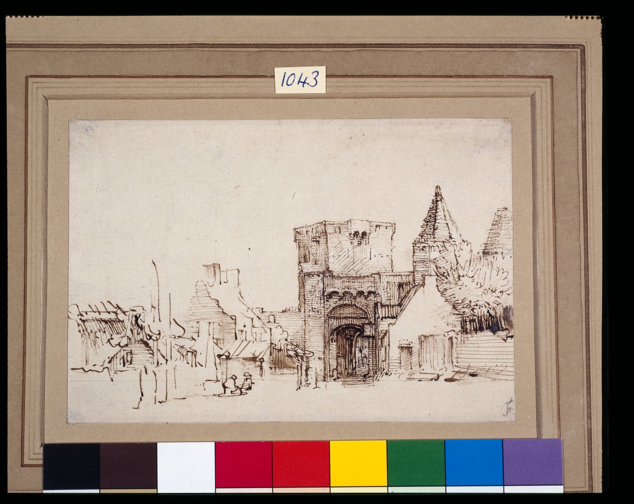 La Rijnpoort en Rhenen en Gelderland, c.1649 de Rembrandt Harmensz. van Rijn