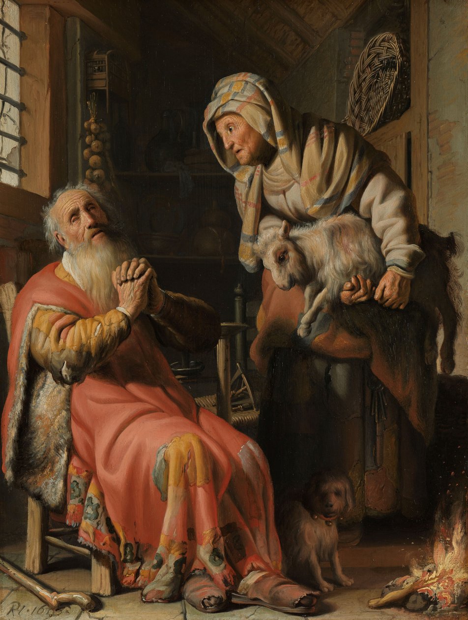 Tobías y Ana con el cabrito de Rembrandt van Rijn
