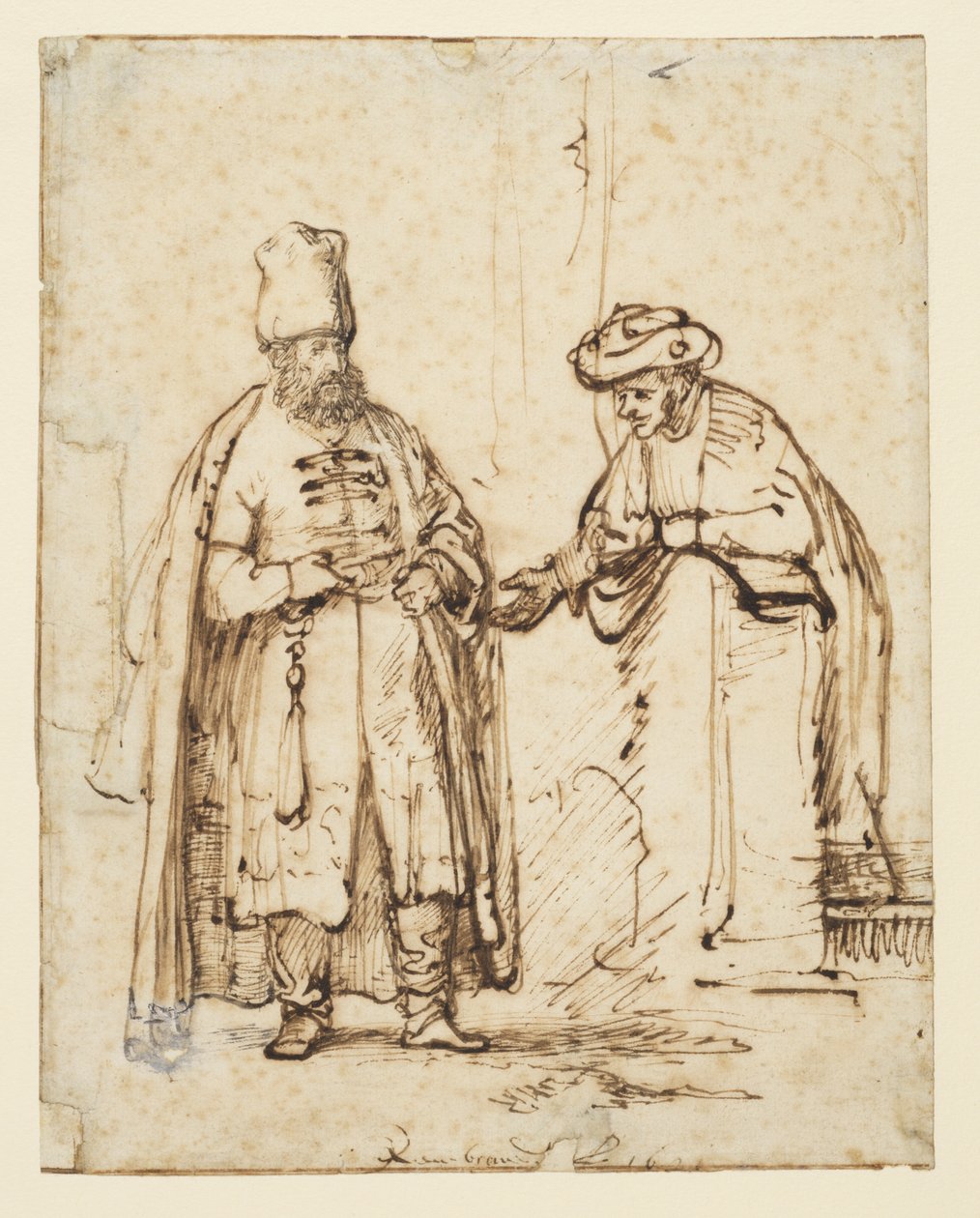 Dos hombres en discusión, 1641 de Rembrandt van Rijn