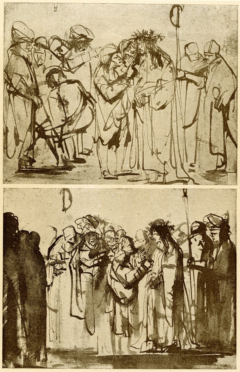 La burla de Cristo de Rembrandt van Rijn