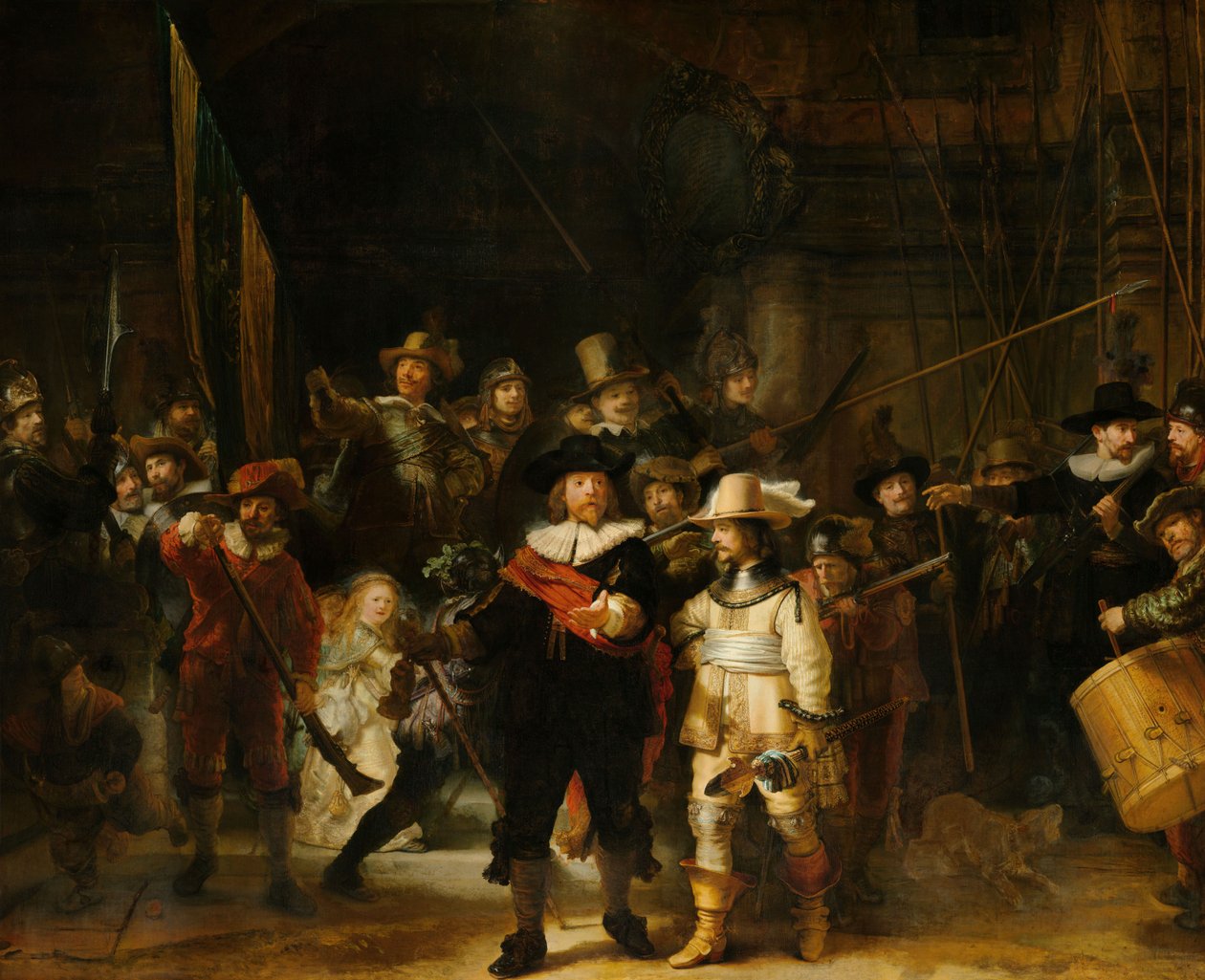 La compañía de Frans Banning Cocq y Willem van Ruytenburgh, conocida como la "Guardia de la Noche de Rembrandt Harmenszoon van Rijn, Rembrandt