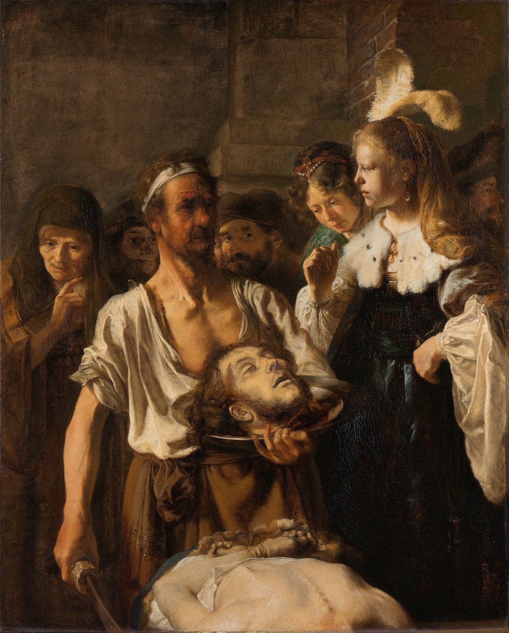 Salomé recibe la cabeza de Juan el Bautista de Rembrandt van Rijn (circle of)