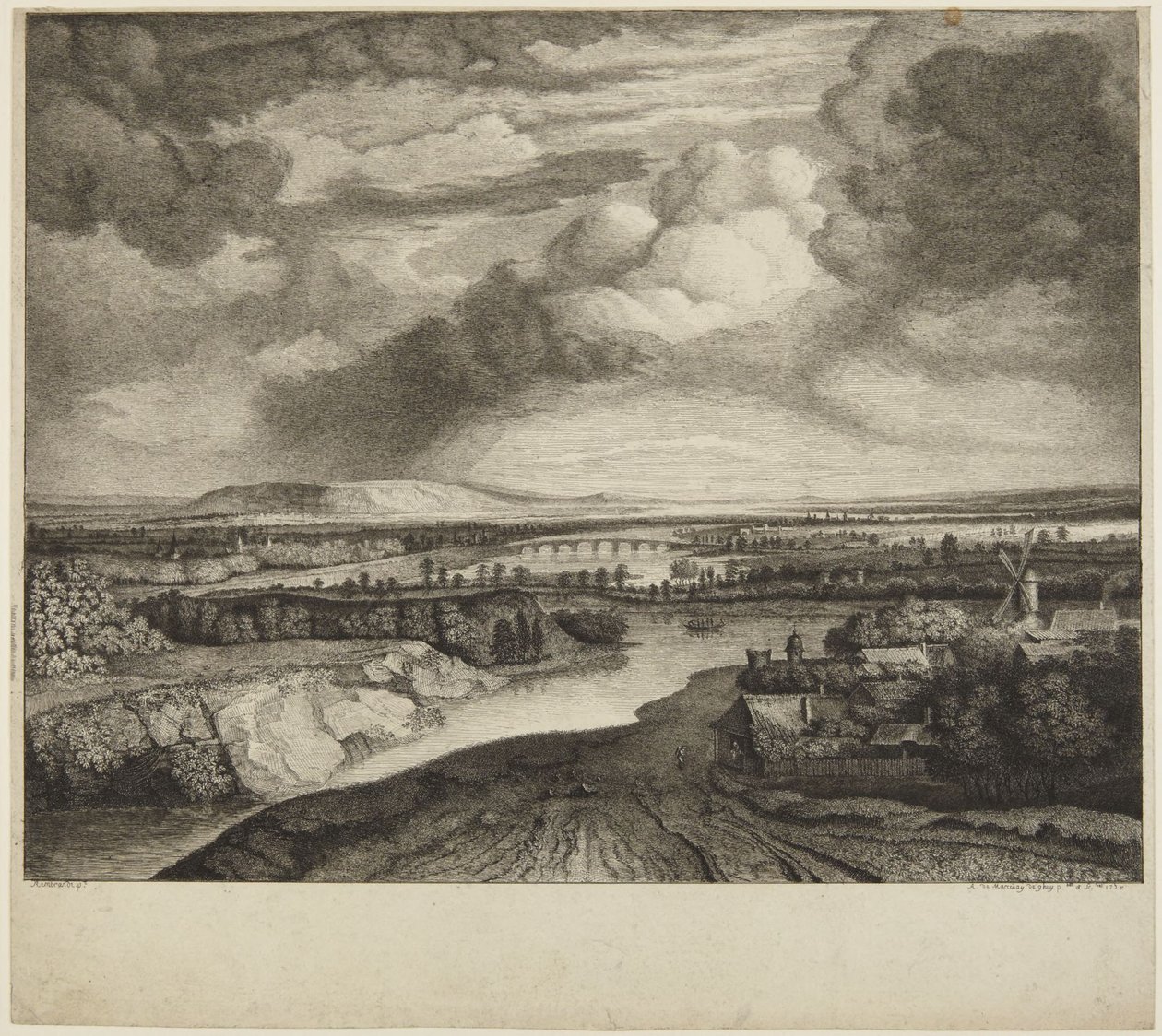 «---- Orage», según Rembrandt de Rembrandt van Rijn