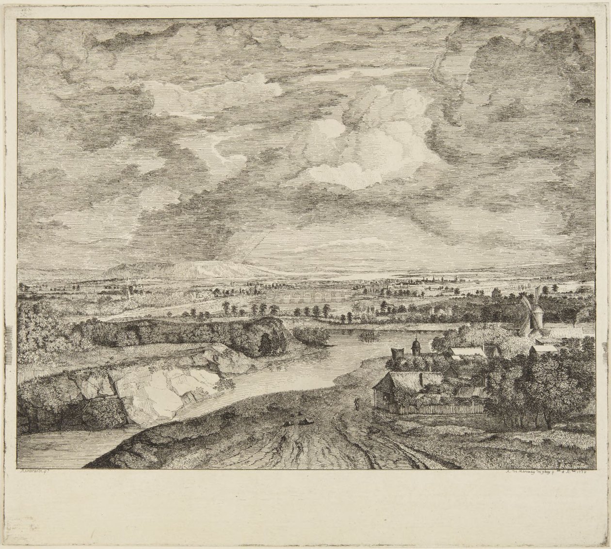 «---- Tormenta» según Rembrandt de Rembrandt van Rijn