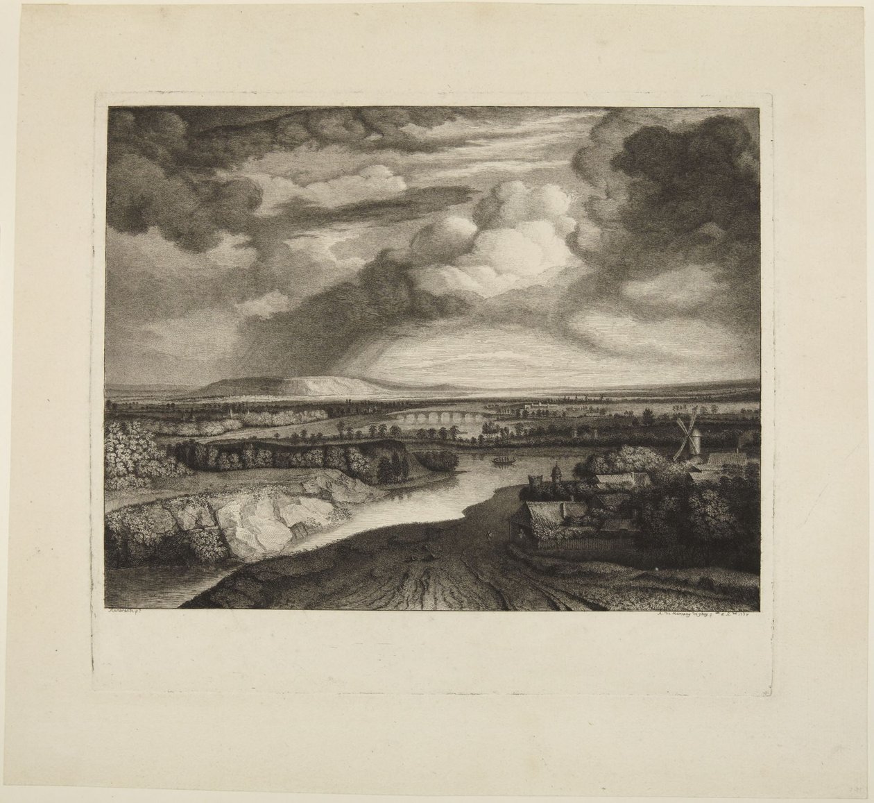 «---- Tormenta» según Rembrandt de Rembrandt van Rijn
