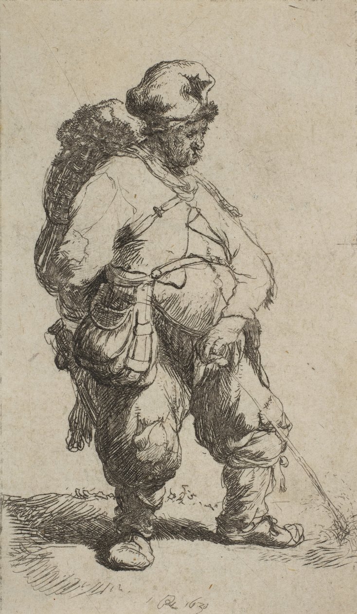Un hombre orinando, 1630 de Rembrandt van Rijn
