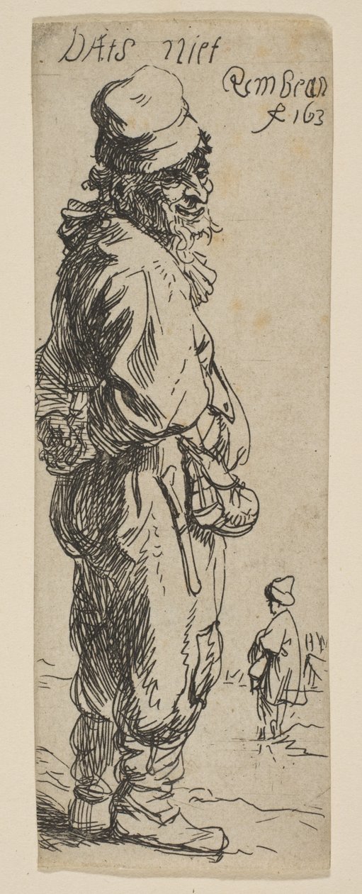 Un campesino respondiendo: Dats niet, 1634 de Rembrandt van Rijn