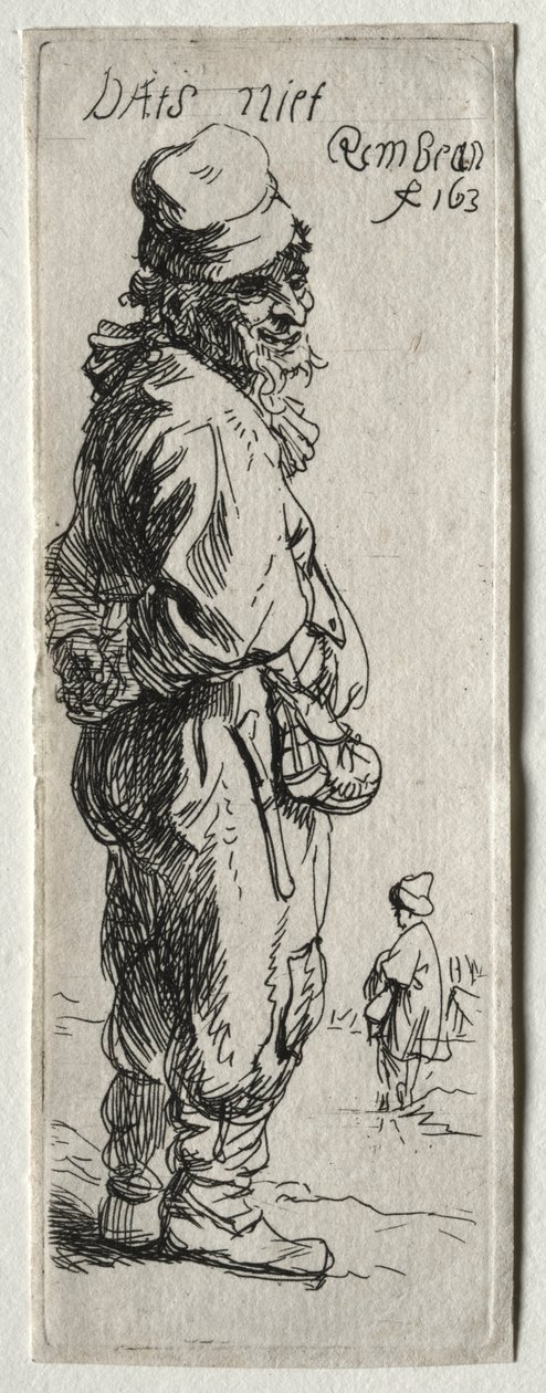 Un campesino respondiendo: "eso no es nada" de Rembrandt van Rijn