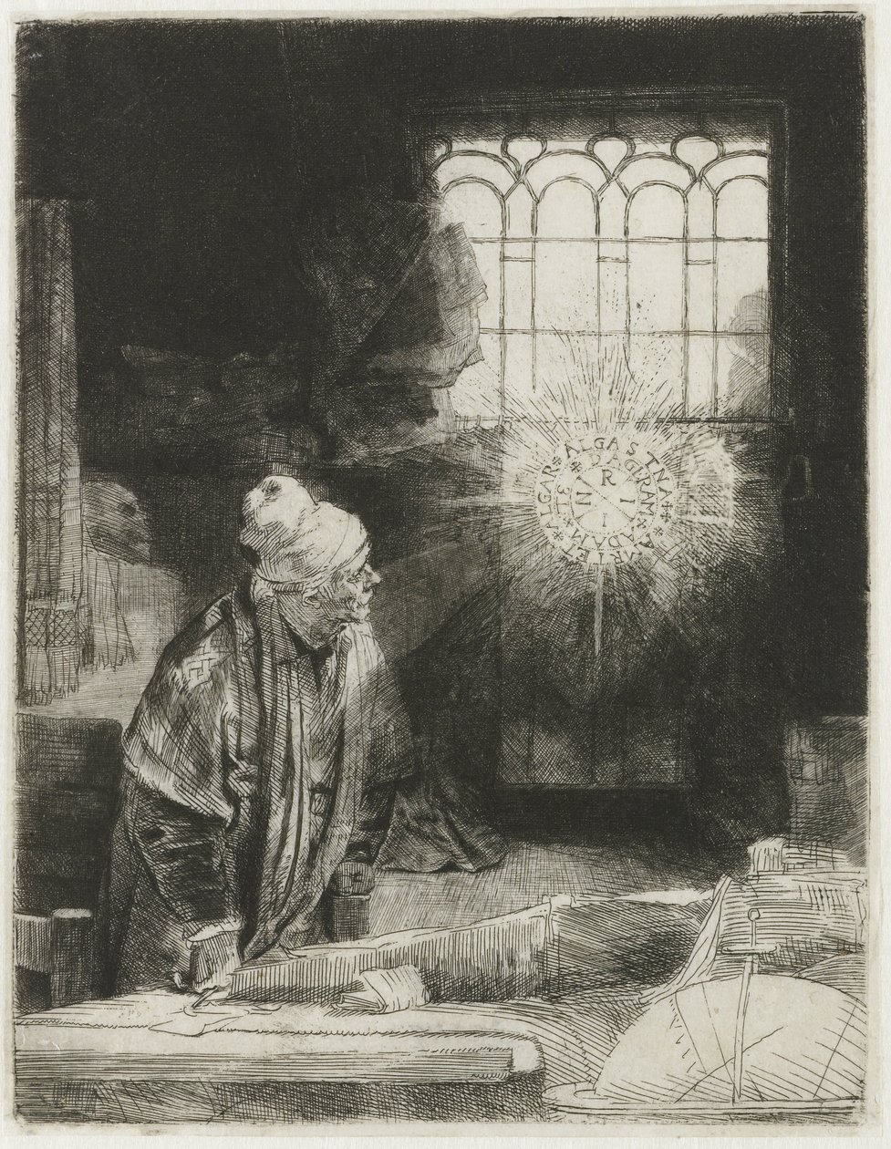 Una erudita en su estudio de Rembrandt van Rijn